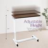 Dynarex Bariatric HD Overbed Table - Steel Welded H-Base - Spring Lift Height Adjustment of 29" to 45" - 15" x 45" Top - 500 lb Capacity - Cherry - 1 Count view 3