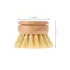 NUOBESTY Wood Handle Dish Washing Brush with Tampico Bristles, Rubber Wood Kitchen Scrub Brush for Pots and Pans, Oil-Resistant Sink Cleaner for Household Use view 2