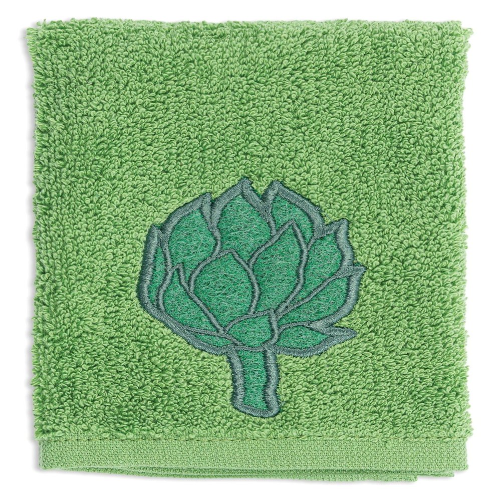 Mkitchen SCRUBSY 100% Cotton Kitchen Dish Cloth with Built in Scrubber | Various Designs and Super Absorbant (Artichoke)