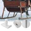 Ciieeo 4pcs Walker Glides and Small Walker Sliders Universal Anti-Skid Ski Feet Protectors White for Mobility Aids Compatible Rollators and Indoor Outdoor Use view 4