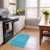 Indoor Doormat Front Door Mats, Bohemian Flowers Marine Life Absorbent Welcome Mat Non Slip Doormats for Entryway, Sea Turtle on Blue Background Washable Inside Floor Bath Rug 18x30 inches view 2