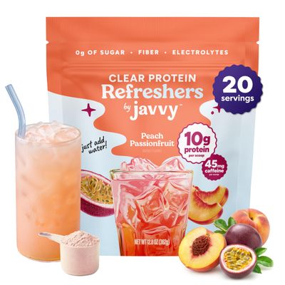 Javvy Clear Protein Powder with Clear Whey Protein, Peach Passion