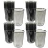 Tofficu 50pcs 500ml Black Pet Bubble Tea Cups with Flat Lids Disposable Cold Beverage Fruit Juice Cups for Party and Coffee Serving view 1