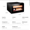 25L Electric Humidor Small Built-in Wine Storage Cabinet Touch Control Led Lighting 11-18 Can Accommodate 150 Cigars Gift Accessories for Men(A) view 3