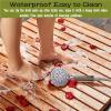 Water Proof Wooden Bathroom Mat, Slatted Solid Wood Bath Pad for Shower/Home/Spa, Wood Batheroom Accessories Mat Indoor & Outdoor Use, Natural Material(L x W 28 x 16in) view 3