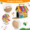 24 Pcs Dog Party Favor Boxes,Kraft Paper Design Foldable Dog House Shaped Treat Gift Boxes with Handles,Holes,Window Design,Fit for Back to School Favors,Puppy Pet Adoption Parties,Birthday Decor view 4