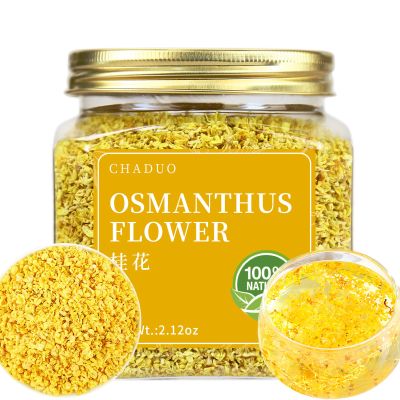 CHADUO Natural Osmanthus Tea Edible Dried Osmanthus Flowering Tea Top Grade Dried Osmanthus Flower for Tea, Baking & Infusions Bright Golden Hue Rich Aroma No Additives & Sulfur Free Herbal Tea 2.12oz (120+ Cups)