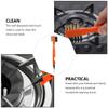 ABOOFAN 2 Pcs Kitchen Cleaning Brush for Cooktop and Stove, Steel Wire Scrub Brush with Orange Handle, Multi-Function Oil and Grease Remover for Home and Sink Cleaning view 3