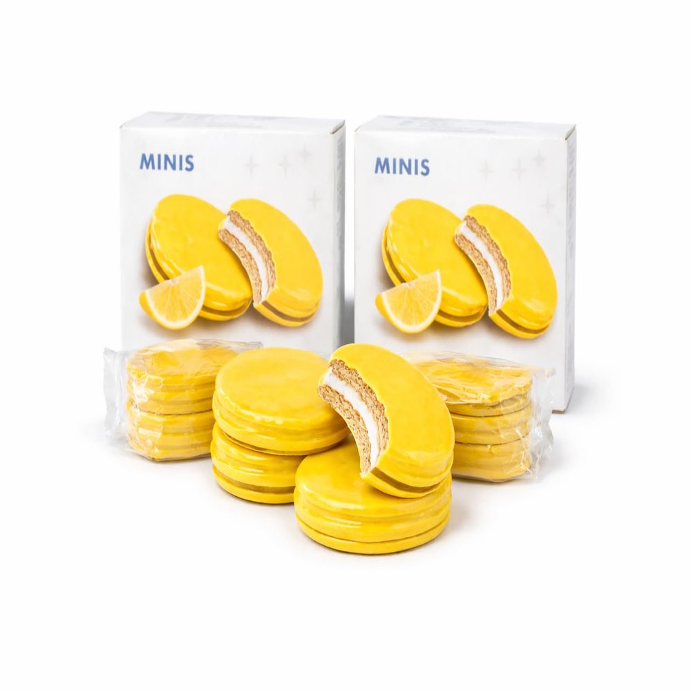 Mini Zesty Lemon Marshmallow Snack Cakes 12 Count (2 Packs of 6) Individually Wrapped Soft Citrus Treats