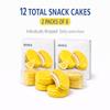 Mini Zesty Lemon Marshmallow Snack Cakes 12 Count (2 Packs of 6) Individually Wrapped Soft Citrus Treats view 2