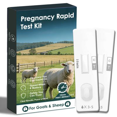 2-Pack Sheep & Goat Pregnancy Test Kit - Quick 5-10 Minute Urine Detection Kit for Early Breeding Confirmation, Reliable Livestock Testing for Home Farms