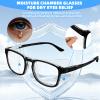 Glasses for Dry Eyes Kit, Safety Goggles for Women for UV Blue Light Blocking, Anti-fog, Aviod Allergens, Dry Eyes, Eye Moisture Goggles, Moisture Chamber Glasses for Dry Eyes, Safety Glasses(Black) view 4