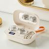 Ultrasonic Contact Lens Cleaner, Rechargeable Portable Cute Contact Lens Case, with Digital Display and Mirror, Ultrasonic Small Daily Supplies for Soft & Hard Lenses view 1