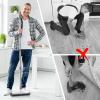 ITTAR Floor Scrub Brush with Long Handle, 12" Wide 2-in-1 Deck Brush and Squeegee with 55" Stainless Steel Pole, Heavy-Duty Stiff Bristles for Shower, Tile, Garage, Patio & Kitchen-Orange view 4