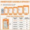ANZNKU 100Pcs Orange Mylar Bags, Resealable Smell Proof Zip Goodie Baggies view 2