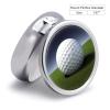 Golf Ball Pill Case Metal Round Portable Pill Box,Waterproof Travel Pills Organizer Vitamins Medicine Storage Box for Travel Or Daily view 2