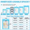 ANZNKU 100Pcs Blue Mylar Bags, Resealable Smell Proof Small Zip Goodie Bag view 2