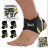 2-Pack Ankle Braces for Men Women Adjustable Sprained Ankle Stabilizer Support Brace Foot Drop Achilles Tendonitis Basketball Copper Compression Breathable Protection Plantar(4PACK Green) view 1