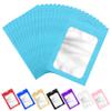 ANZNKU 100 Pcs Mylar Bags, Blue Resealable Smell Proof Bag Foil Pouches view 1