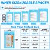 ANZNKU 100 Pcs Mylar Bags, Blue Resealable Smell Proof Bag Foil Pouches view 2