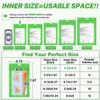 ANZNKU 100Pcs Green Mylar Bags, Resealable Smell Proof Zip Goodie Baggies view 2