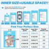 ANZNKU 100 Pcs Mylar Bags, Blue Resealable Smell Proof Small Foil Pouches view 2