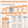ANZNKU 100Pcs Orange Mylar Bags, Resealable Smell Proof Small Zip Foil Bag view 2
