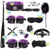 12-Pcs Multi-Functional Kit, Leather Set with Sleep Eye Mask+Nylon Rope Combination-DUS-1 view 1