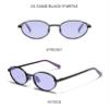 SightPerk Men Women Metal Oval UV Protection Tinted Lens Outdoor Reading Glasses (Black & Purple, 2.5, x) view 2