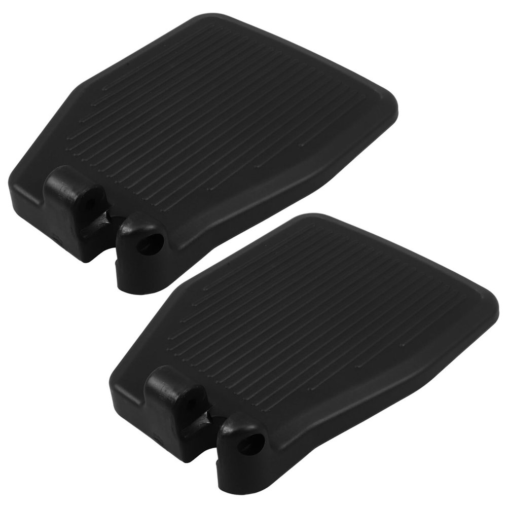 VILLFUL Sturdy Wheelchair Footplates and Pedal Footrest Pair, Black Plastic Replacement Footrests with Heavy Duty Support for Patient Mobility and Leg Comfort