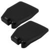 VILLFUL Sturdy Wheelchair Footplates and Pedal Footrest Pair, Black Plastic Replacement Footrests with Heavy Duty Support for Patient Mobility and Leg Comfort view 1