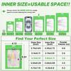 ANZNKU 100Pcs Green Mylar Bags, Resealable Smell Proof Small Zip Goodie Bag view 2