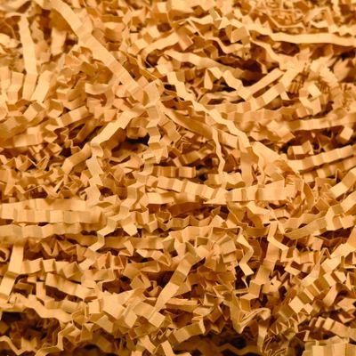 100g(3.5oz) Crinkle Paper Filler Grass, Confetti Basket Filler, Shredded Paper for Engagement Gift, Christmas, Wedding, Birthday, Easter (Brown, 100g(3.5oz))