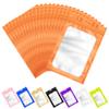 ANZNKU 100 Pcs Orange Mylar Bags, Resealable Smell Proof Bag Foil Pouches view 1