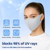 UV Face Mask,Ice Silk Sun Mask,Washable Reusable Cooling Breathable Face Cover for Outdoor Sports, Grey view 2