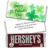 12ct St. Patrick's Day Personalized Hershey's Milk Chocolate Bar & Wrapper for Party Favors, Custom Giveaways, Event Gifting, Dessert Tables & More - Watercolor Clovers view 1