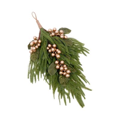 Christmas Branch Hanging Ornament with Berries Pine Cone Decor for Indoor Outdoor Holiday Party Decoration Christmas Branch Hanging Decor