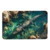 Crocodile in Clear Water Rock Habitat Diatomaceous Earth Bath Mat Non-Slip Super Absorbent Eco-Friendly Easy Clean Bathroom Floor Mat for Kitchen Shower Tub Door 20"32" view 1