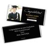12ct Personalized Graduation Party Favors Wrapped Candy Bars with Photo - Congrats (12 Count) - Black view 2