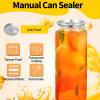 Ofyphth 16.9OZ(500ml) Disposable Juice Bottles, 100 Pack Clear Drink Containers, with Aluminum Pop Can Caps, for Boba, Smoothie, Drinking, Clear Beverage Container. 100one-700ml view 2