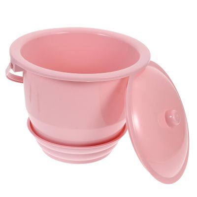 IMUSINICE Thickened Portable Urine Pot with Lid Handheld Plastic Spittoon Bedside Pee Bucket for Nighttime Use Adults Women Healthcare