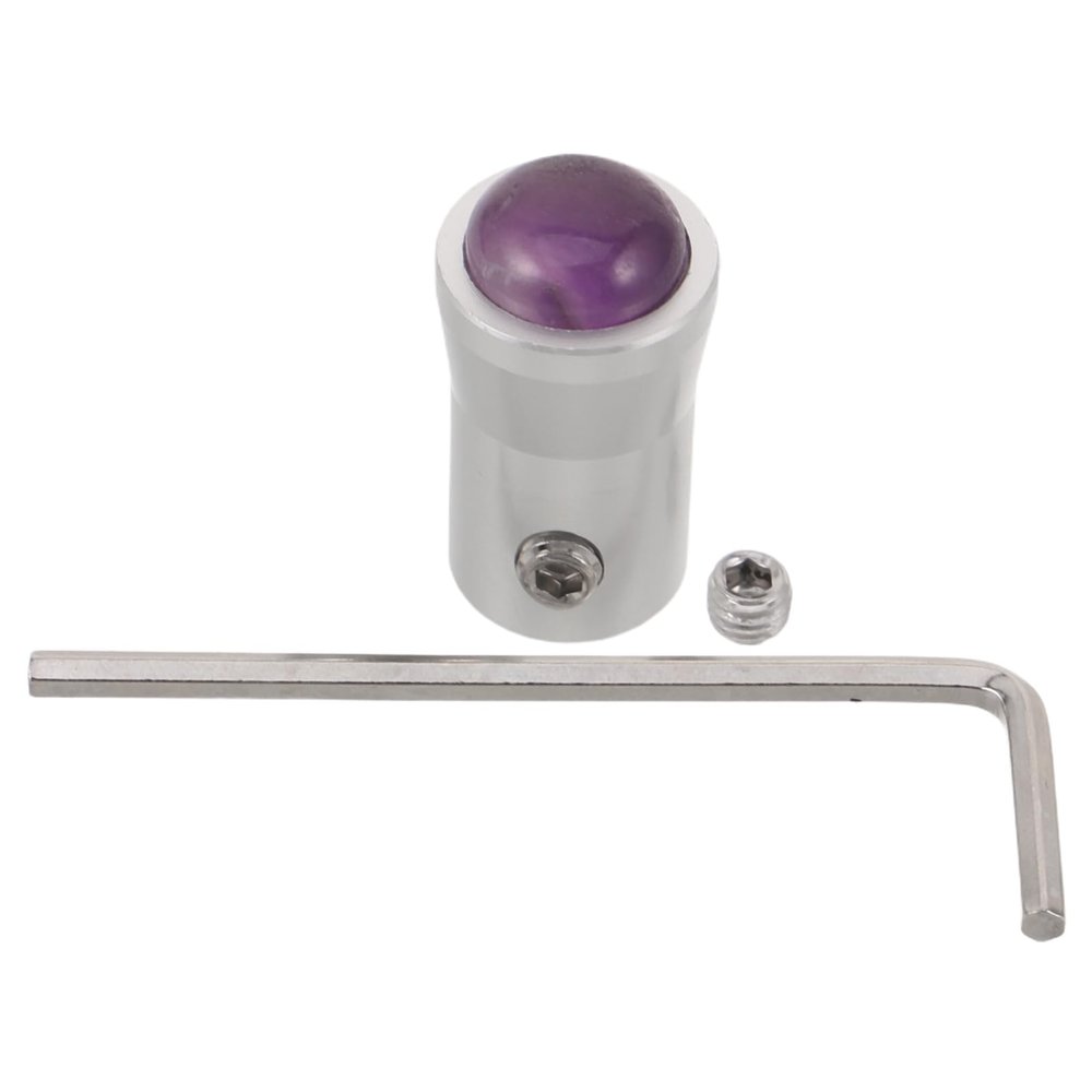 IWOWHERO Healing Tuning Fork Accessory with 12mm Amethyst Foot Base Meditation Tuning Fork Healing Device for Sound Therapy and Frequency