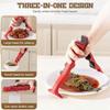3-in-1 Hot Dish Gripper Plate Lifter, Multi-angle Anti-Scald Non-slip Bowl Holder Clip, Hot Plate Grabber Tool with Lock, Built-In Can Opener for Microwave, Steamer & Oven (Purple) view 2
