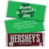 24ct St. Patrick's Day Personalized Hershey's Milk Chocolate Bar & Wrapper for Party Favors, Custom Giveaways, Event Gifting, Dessert Tables & More - St. Patrick's Day Clover view 1