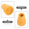 SHERCHPRY 4pcs Non-Slip Crutch Feet Tips Rubber Cane Ends Replacement Pads for Walking Sticks and Trekking Poles, Yellow Sturdy Foot Covers for Stability and Outdoor Hiking view 3