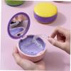 Abaodam Orthodontic Retainer Container and Braces Box Double-layer Portable Storage Case with Mirror Purple for Travel and Daily Use view 4