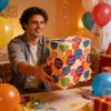 VOWOVOSDAY Happy Birthday Wrapping Paper,Gift Wrapping Paper Roll,Kraft Wrapping Paper-17 inch X 33 Feet Per roll,Colorful Birthday Balloon for Boys Girls,Baby Shower(10Brown Balloon) view 4