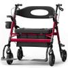 Helavo Bariatric 2-in-1 Walker Wheelchair Combo - Extra Wide 28.3 Seat - Heavy-Duty Rollator Wheelchair Combo - 500 lbs Load Capacity - 8" All-Terrain Wheels view 1
