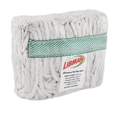 Libman Commercial #24 Wet Mop Head - Cut-End Cotton Brick Pack (Case of 12)