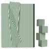 AVXINSOK 100 Sheets Green Striped Tissue Paper 14 x 20 Inches Green and White Striped Gift Wrapping Tissue Paper for Gift Bags Wedding Birthday Christmas Jungle Party Packaging Crafts view 1